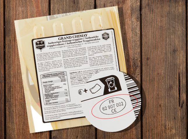 Grand Chimay Frans registratienummer etiket